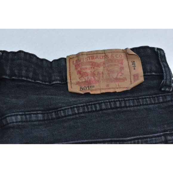 Levi's Wedgie Women's Jeans Size 32 Black Straight Mid Rise Stretch - Picture 12 of 14